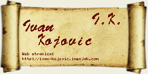 Ivan Kojović vizit kartica
